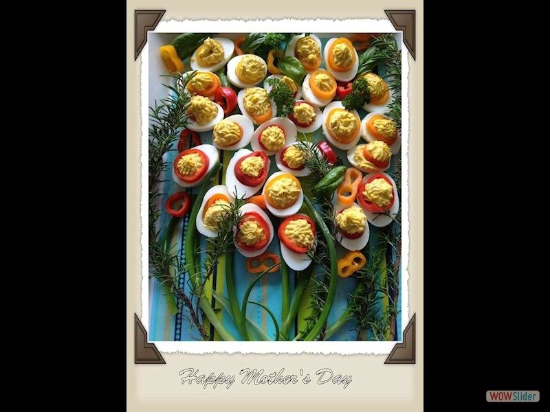 Mothers Day deviled egg bouquet